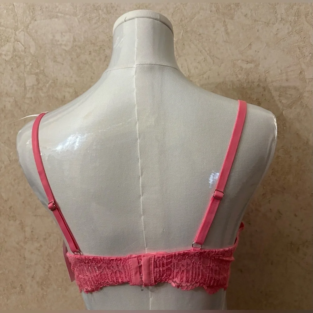 French Affair Push Up Floral Lace Bra - Picture 2 of 4